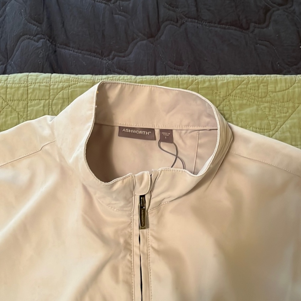 ALL NWT Ashworth Size LARGE, tan or beige in color, Re- gifting $ 35!